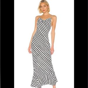 SALONI Stella Striped Slip Dress